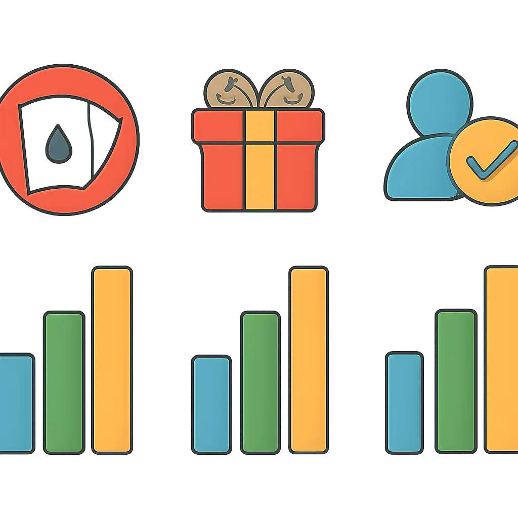 Infographic comparing options using coloured bars and, Rummy Circle Games, Bonuses and Referral Rewards