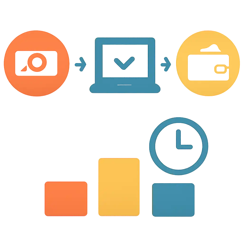 Infographic comparing options using coloured bars and, Rummy Circle Withdrawal Process and Timelines