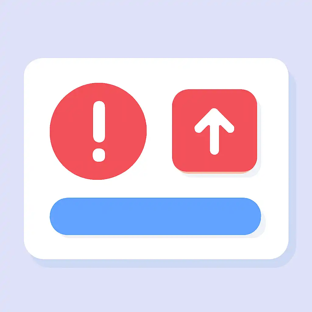 Close-up of button or form field for app update problems, Rummy Circle