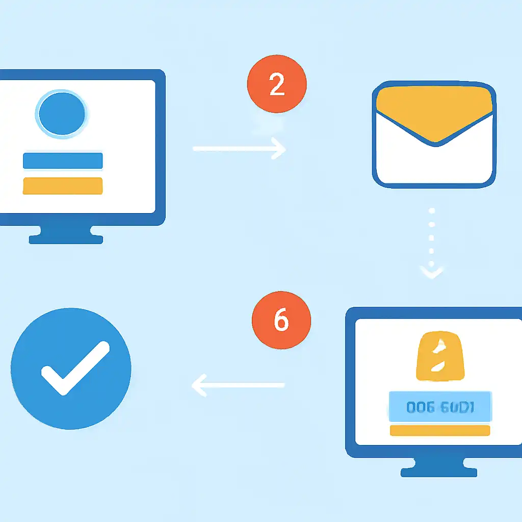 Annotated step diagram: password reset process with numbered callouts, Rummy Circle